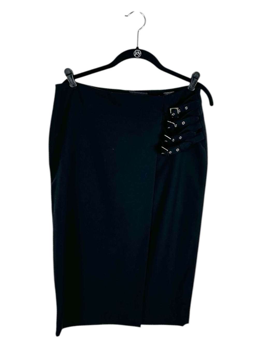 Chico’s Black Label Black Buckle Detail Skirt NWT NEW $129‎